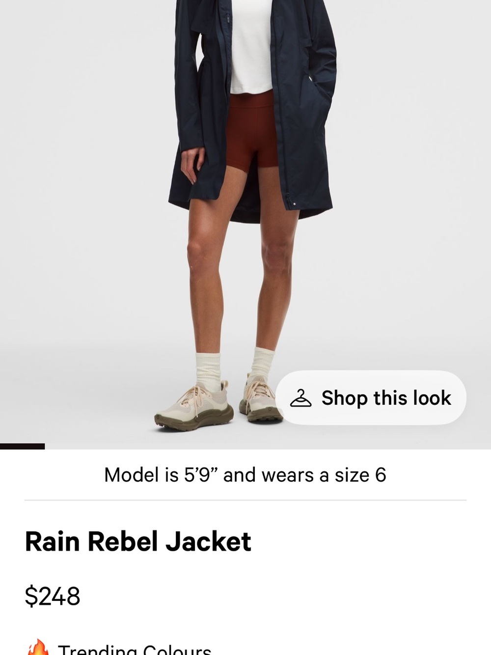 New Lululemon Rain Rebel Jacket - Navy